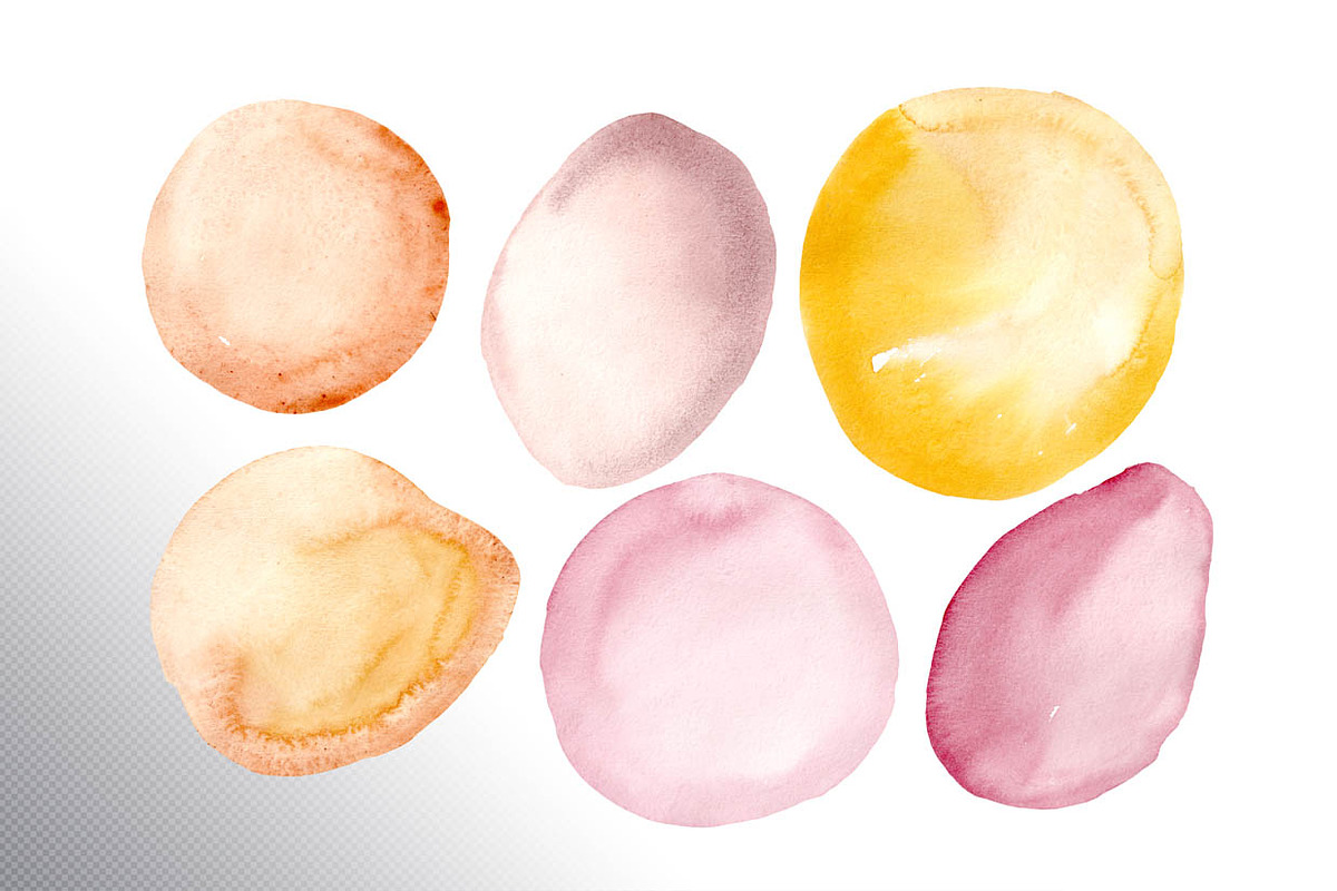 Watercolor blobs, a Texture Illustration by Daria Ustiugova (Photo 2 of 9)