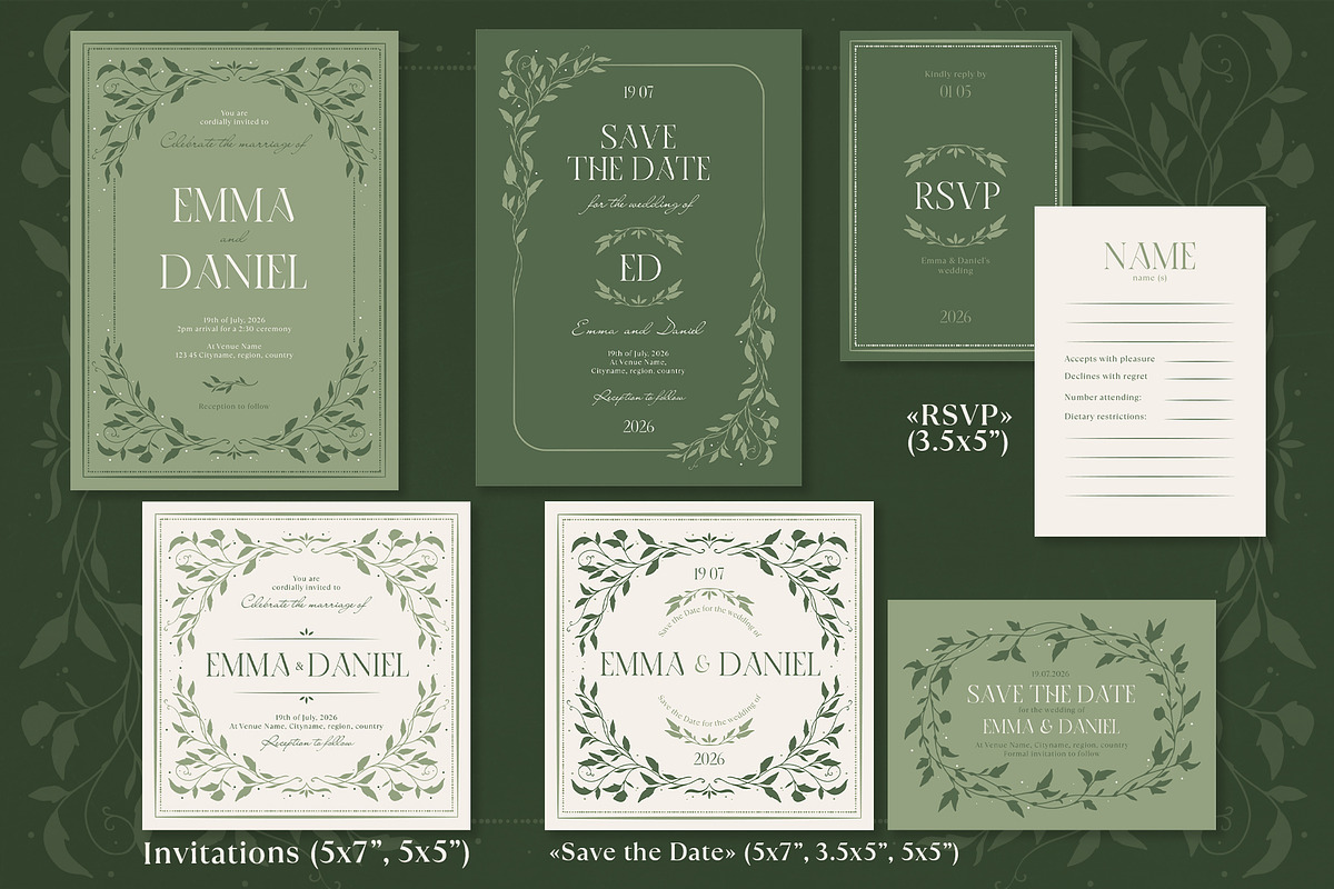 Elven Fairytale Wedding Suite, a Print Template by Garden in frame (Photo 7 of 11)