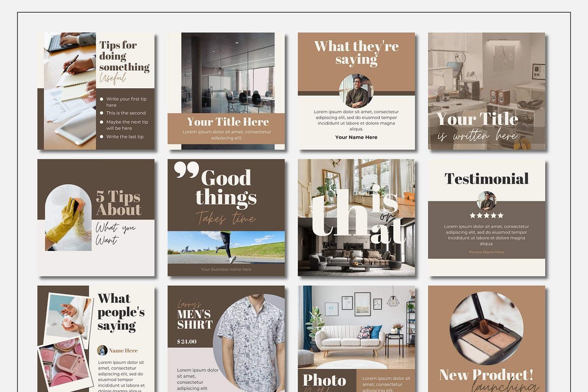 Warm Beauty Instagram Template Canva, a Social Media Template by Everyday Perfection (Photo 5 of 8)