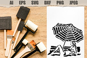 Beach Umbrella Woman, a Person Illustration by MARYCRAFTIRIA (Thumbnail 3 of 3)