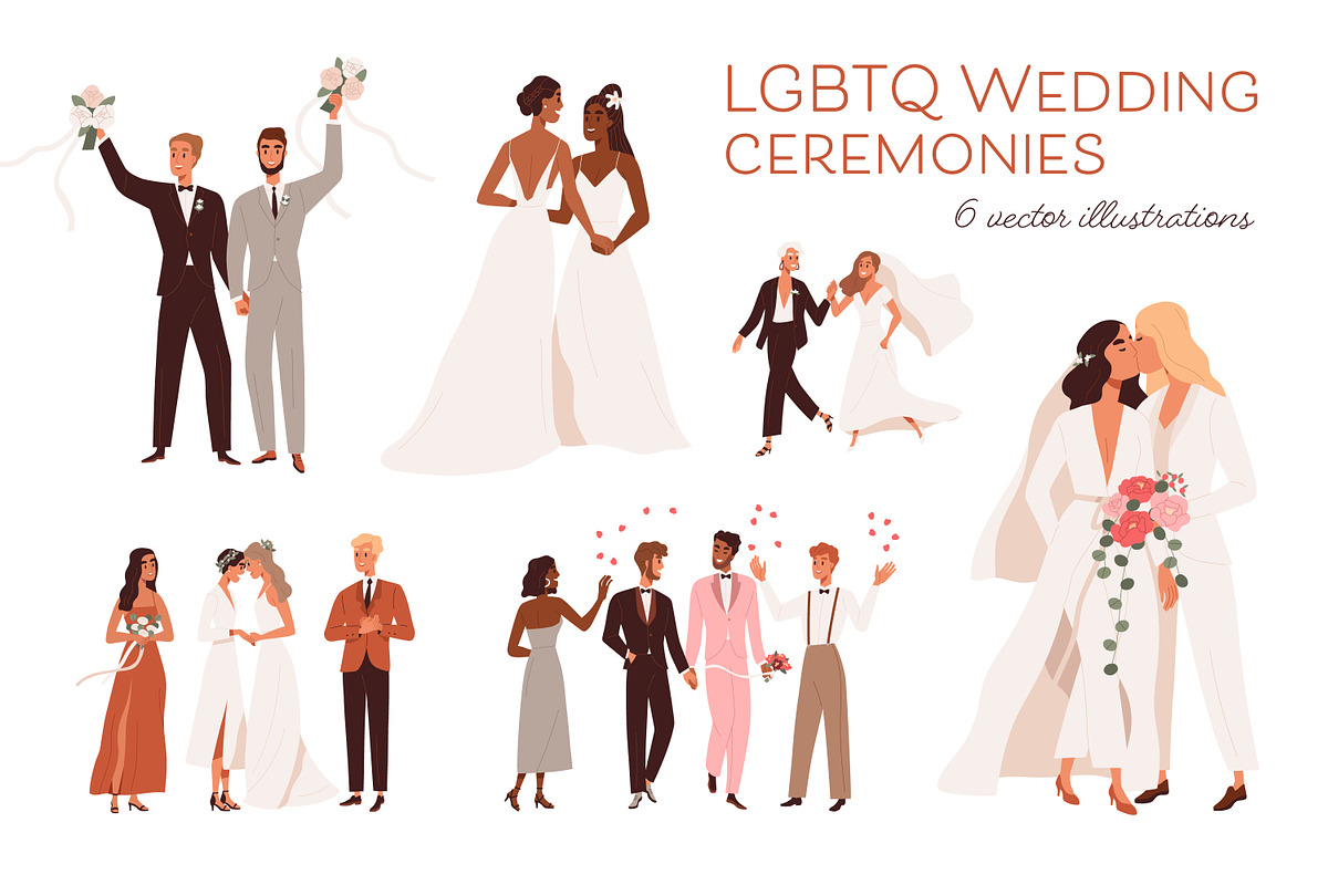 LGBT wedding ceremonies set, a Person Illustration by Good Studio (Photo 1 of 7)