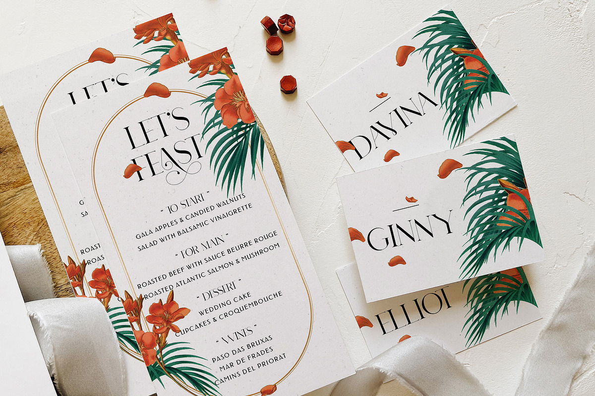 Fancy Tropical Wedding Suite, an Invitation Template by BlueRobinDesignShop (Photo 7 of 13)