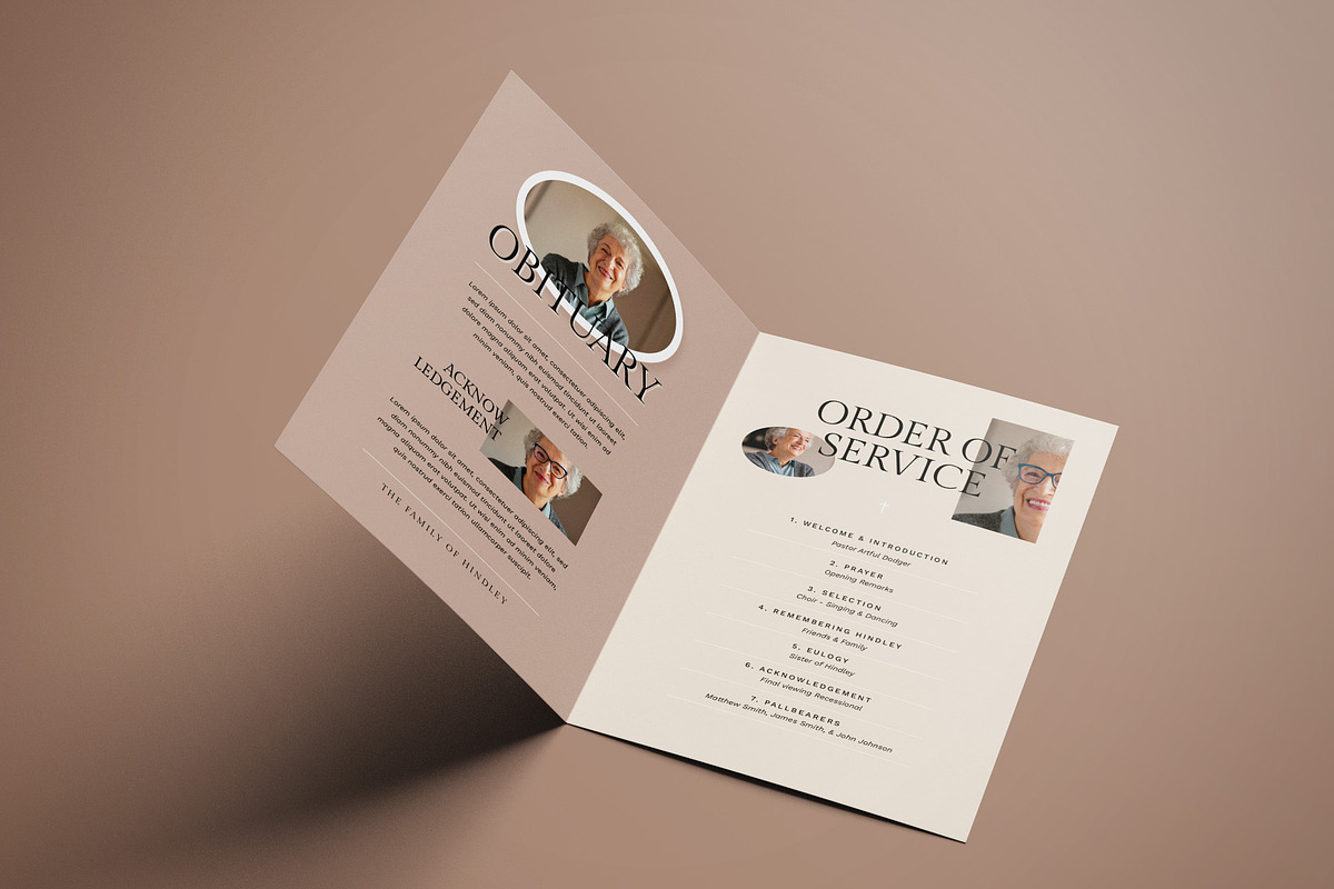 Modern Minimalist Funeral Program, an Invitation Template by Vynetta (Photo 5 of 6)
