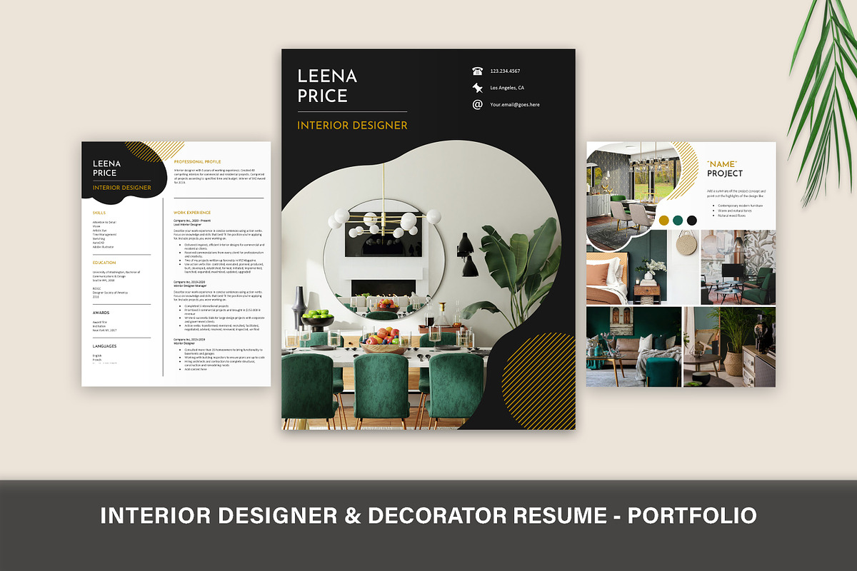 Interior Designer Resume - Portfolio, a Resume Template by Stanin Studio (Photo 1 of 10)