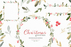 Christmas Wreath Clipart Card Border