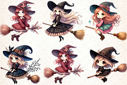 Cute Girl Sweden  gothic Witch Broom, an Illustration by DreamCafeArt (Thumbnail 2 of 7)