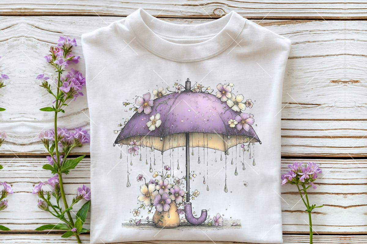 Whimsical Purple Spring Clipart, an Illustration by OK Design (Photo 6 of 6)