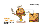 Groovy Burger Illustration, a Food Illustration by Decoconio Design (Thumbnail 4 of 7)