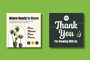 Nature Plant Social Media Post Set, a Print Template by MightyDesign (Thumbnail 5 of 8)