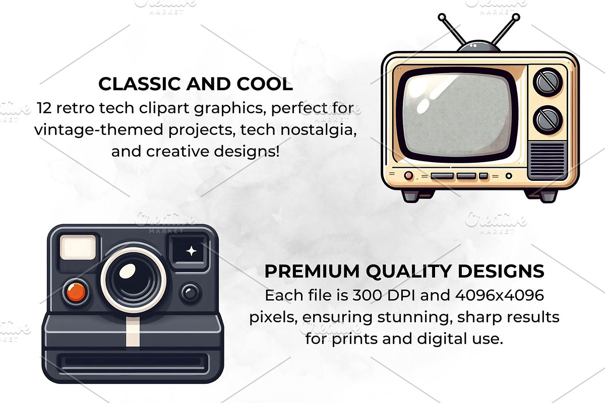 Retro Tech PNG Clipart Collection, a Technology Illustration by QM_ART (Photo 3 of 7)