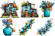 Easter Garden Sublimation Clipart, an Illustration by Designworld (Thumbnail 2 of 5)