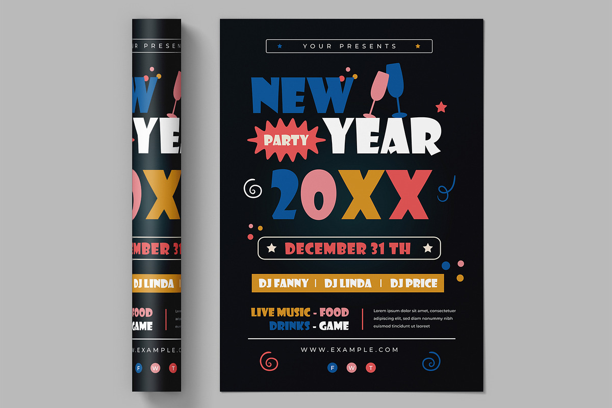 New Year Celebration Flyer, a Flyer Template by ContestDesign (Photo 3 of 3)