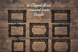 50 Elegant Floral Ornament Frame, a Decorative Illustration by Amazin_art