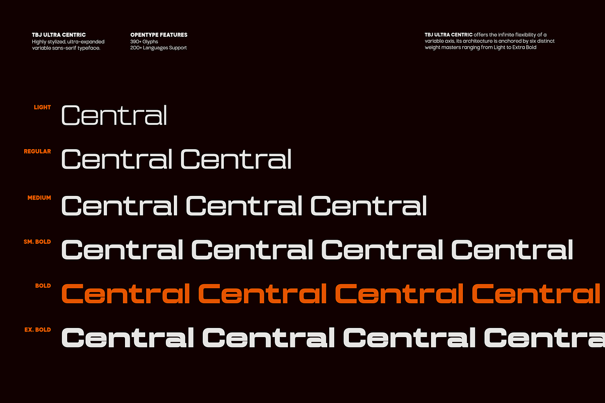 TBJ Ultra Centric Sans Expanded, a Sans Serif Font by Taboja Studio (Photo 2 of 14)