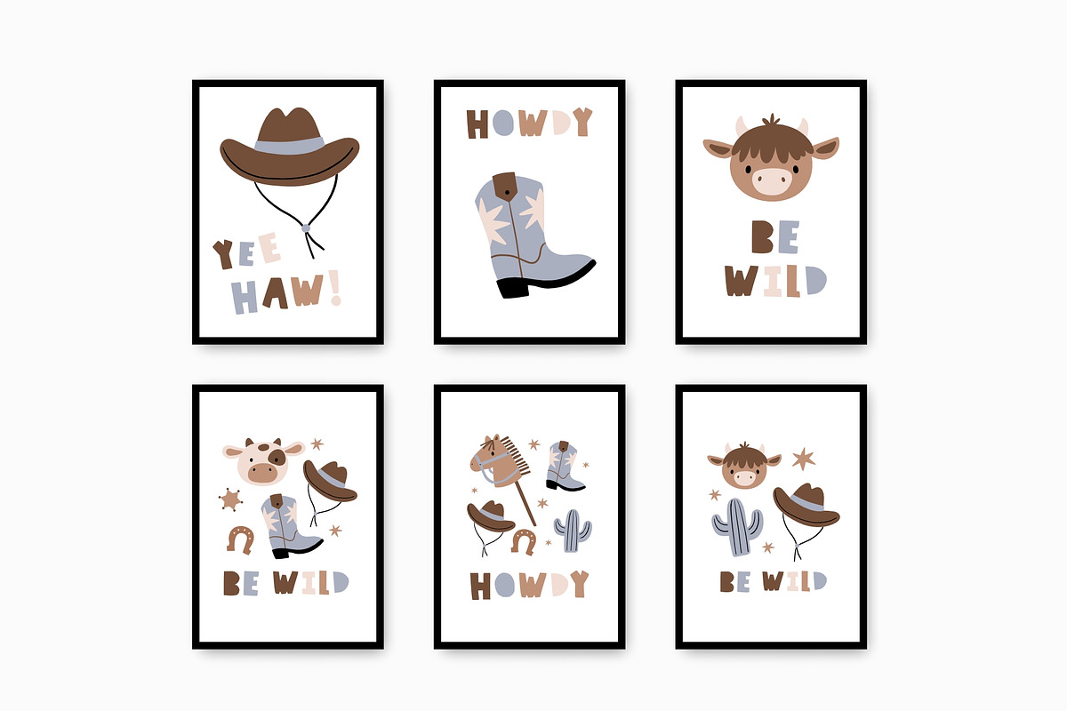 Little Cowboy - vector clipart, a Decorative Illustration by Barkova Nadya (Photo 9 of 9)