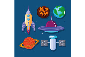 Six Universe Space Icons