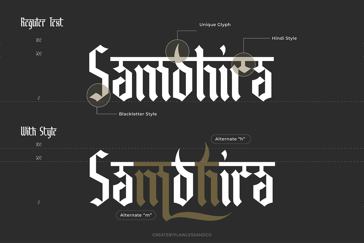 Bhavindra - Hindi Blackletter Font, a Blackletter Font by Flawless And Co (Photo 5 of 10)