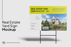 Yard Sign Mockup - Outdoor Display, an Advertising Mockup by graphicsauce