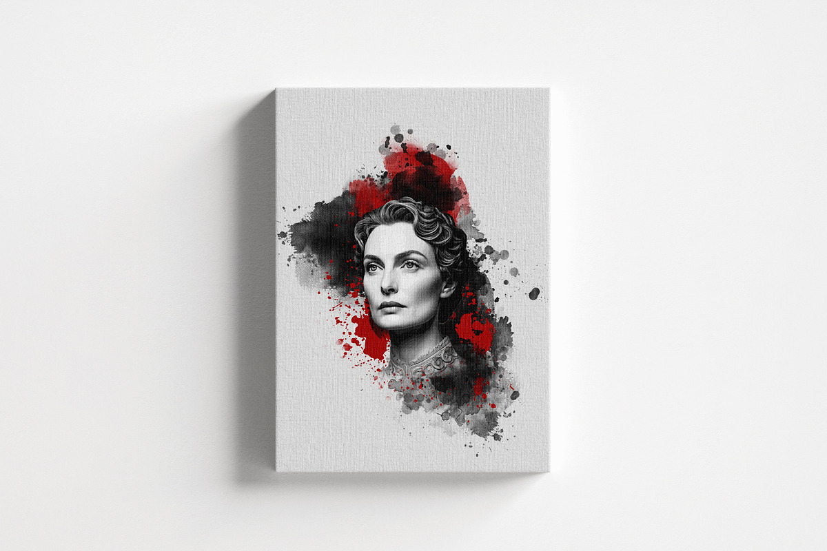 Watercolor Canvas Frame Art Effect, an Action Add-On by MRI STUDIO (Photo 17 of 34)