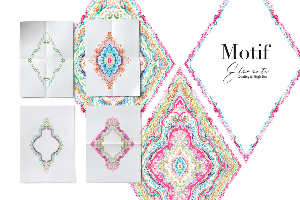 Ethnique, hand painted watercolours!, a Pattern Graphic by TSTUDIO (Photo 3 of 14)