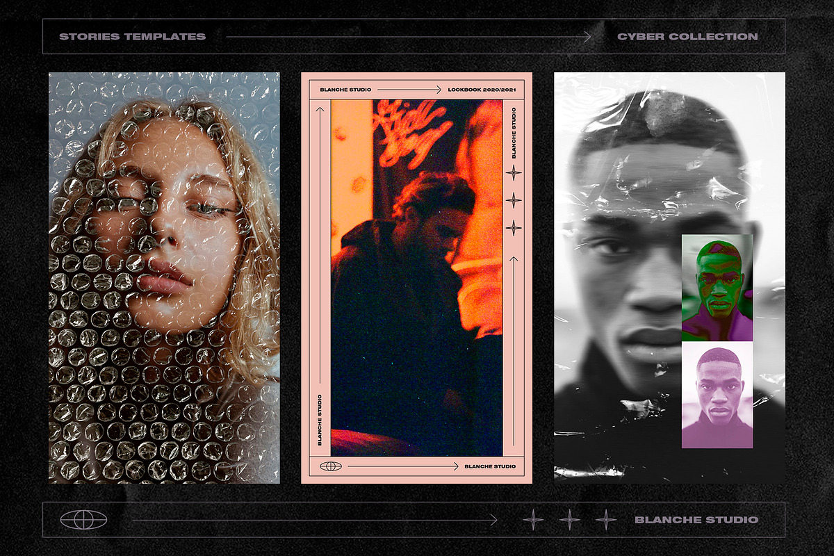 CYBERPUNK Instagram Templates, a Social Media Template by BlancheStudio (Photo 6 of 14)
