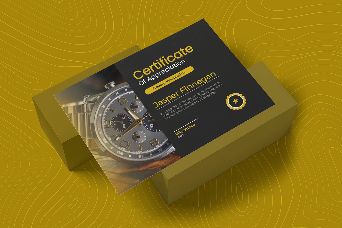 Yellow Gradient - Certificate, a Print Template by Esensifiksi.studio (Photo 2 of 2)