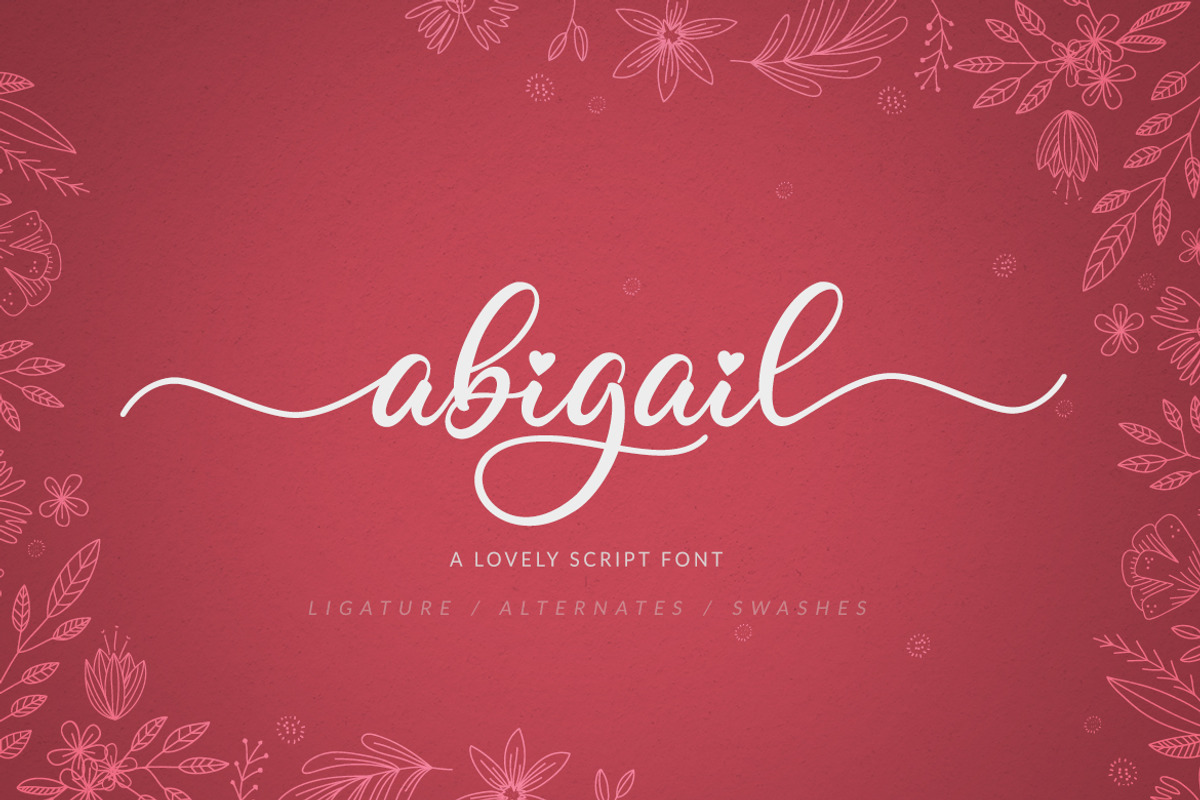 Abigail, a Script Font by Hustletter (Photo 1 of 13)