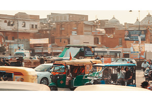 Jaipur, Rajasthan, India. Traffic On, a Transportation Photo by Our Amazing World