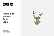Minimalist Modern Deer Logo, a Branding & Logo Template by Luxury Logos (Thumbnail 1 of 4)