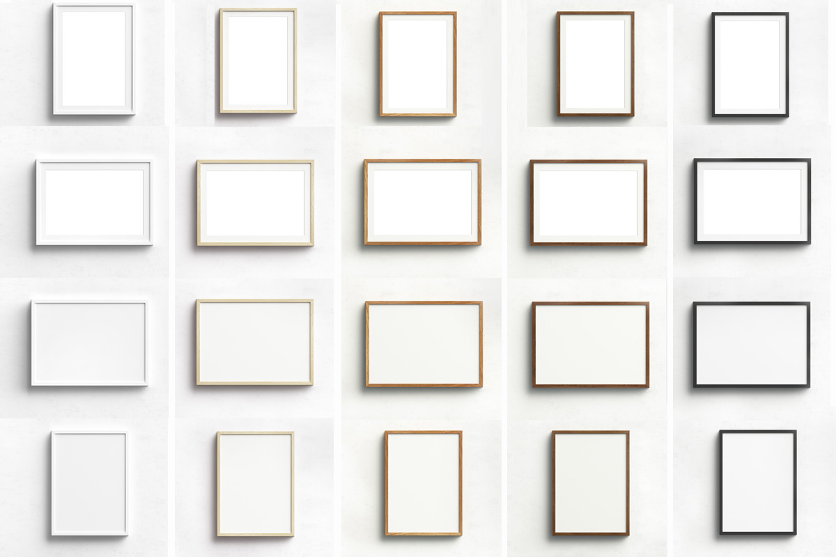 Frame mockups bundle 2;3 ratio V&H, a Print Template by HisariDS Mockup Design (Photo 2 of 6)