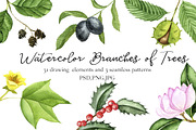 Watercolor Branches of Trees, an Illustration by cat_arch_angel (Thumbnail 1 of 5)