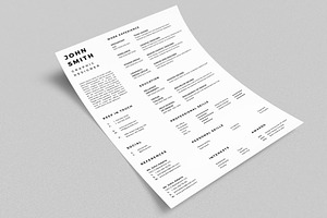 Simple Resume CV with Business Card