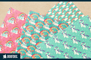 Rainbows And Unicorns Digital Paper