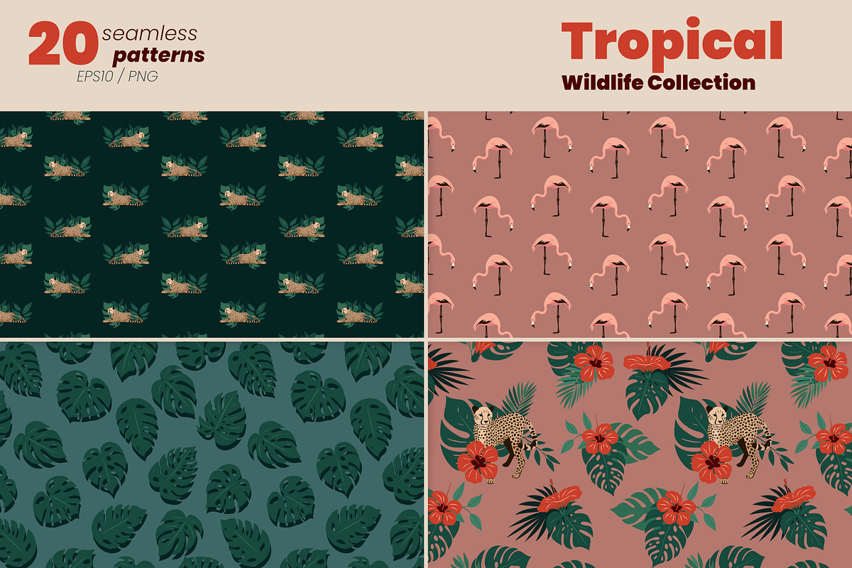 Tropical Wildlife Collection, a Decorative Illustration by moja doodle (Photo 5 of 8)