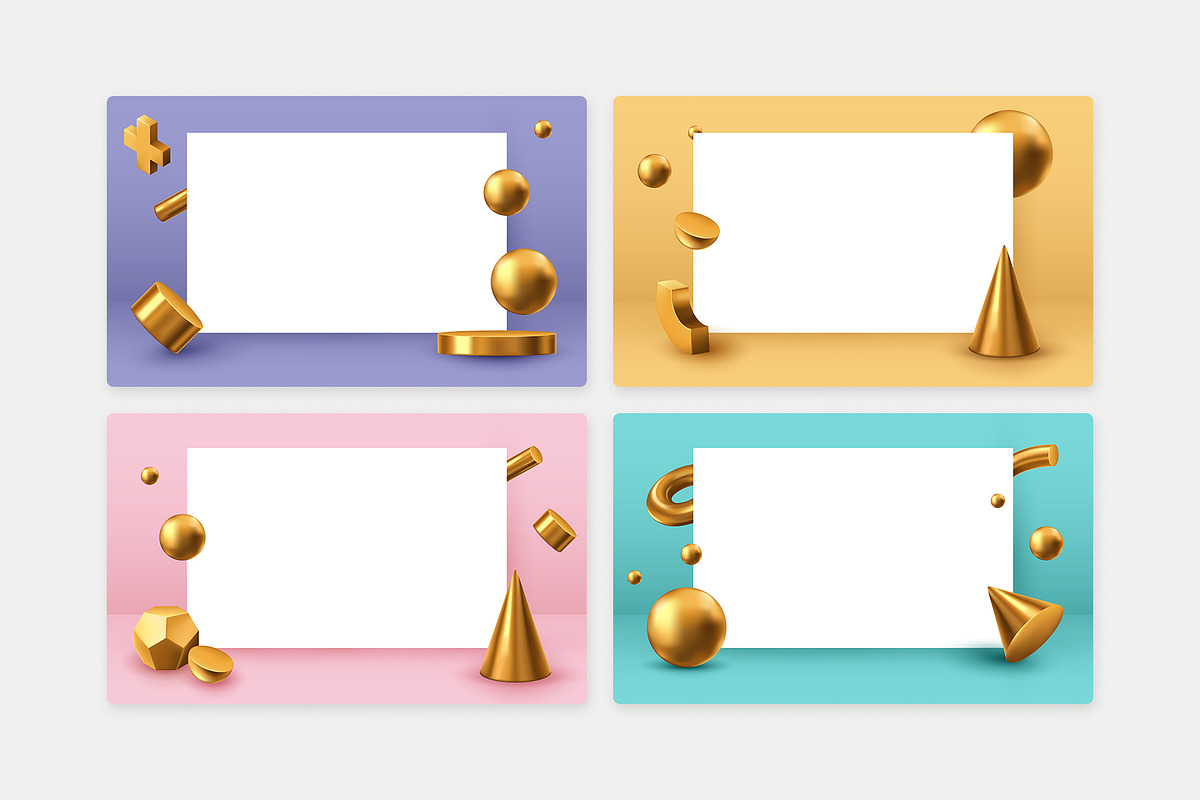 Aureate 3D objects collection, an Object Graphic by VitalexStudio (Photo 7 of 8)