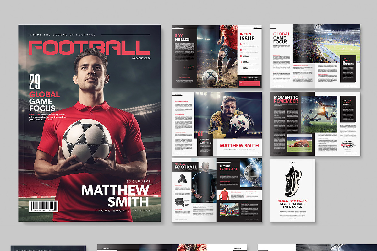 Soccer Football Sports Magazine, a Magazine Template by BrandPacks (Photo 5 of 5)