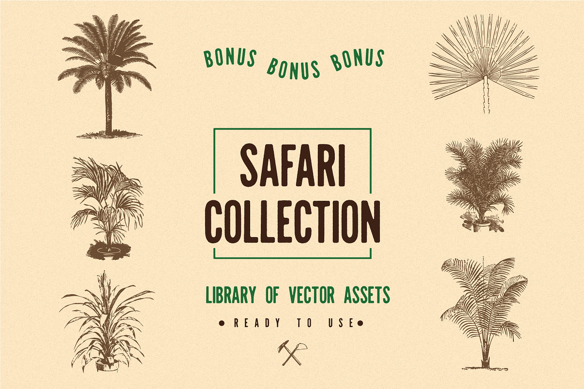 Trippy Safari Font & Illustrations preview 4