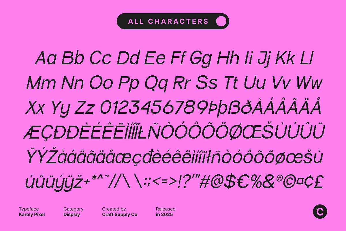 Karoly Pixel, a Sans Serif Font by Craft Supply Co. (Photo 8 of 8)