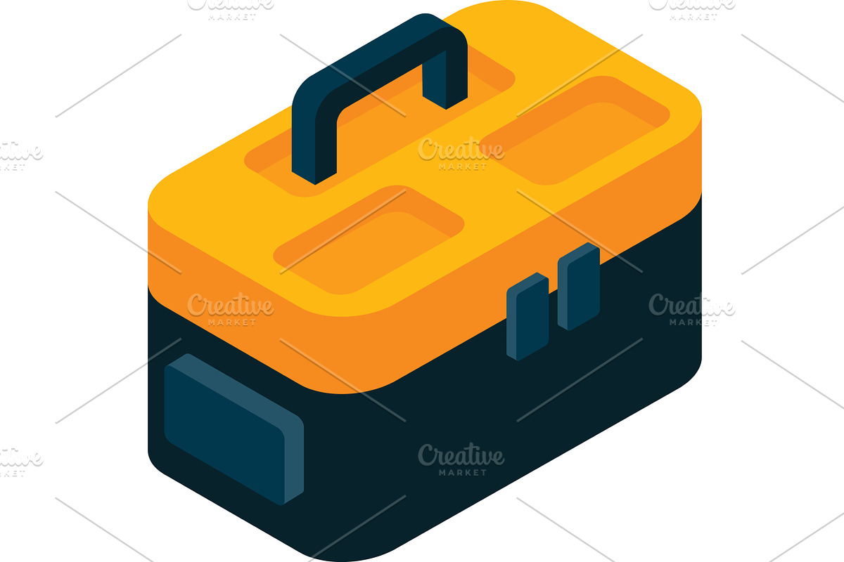 Tool box kit vector icon isolated on, an Illustration by SiberianArt