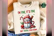 Funny Cute Snowman Png Christmas PNG, an Illustration by SinaCreation (Thumbnail 3 of 7)
