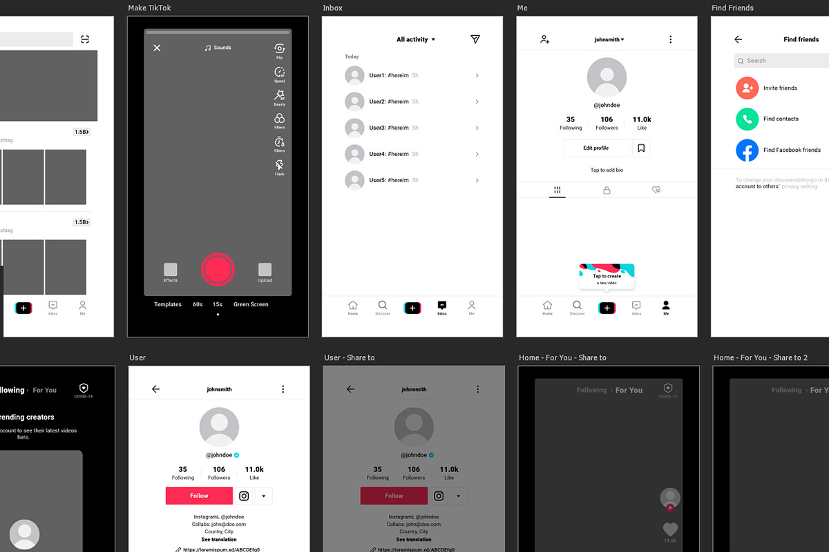 Tik Tok Mockup Template, a Device Mockup by Designer Dude (Photo 3 of 4)