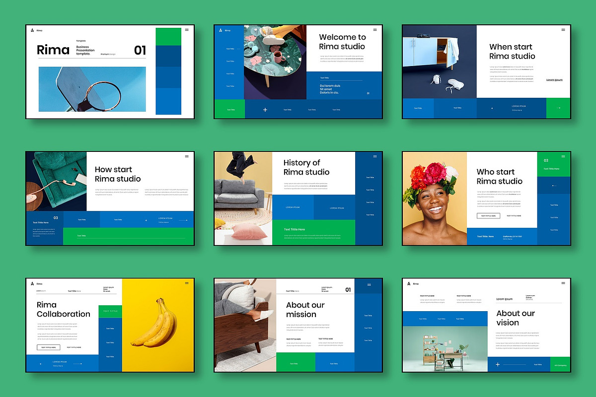 Rima – Business PowerPoint Template, a Presentation Template by Dens Creative Studio (Photo 2 of 6)