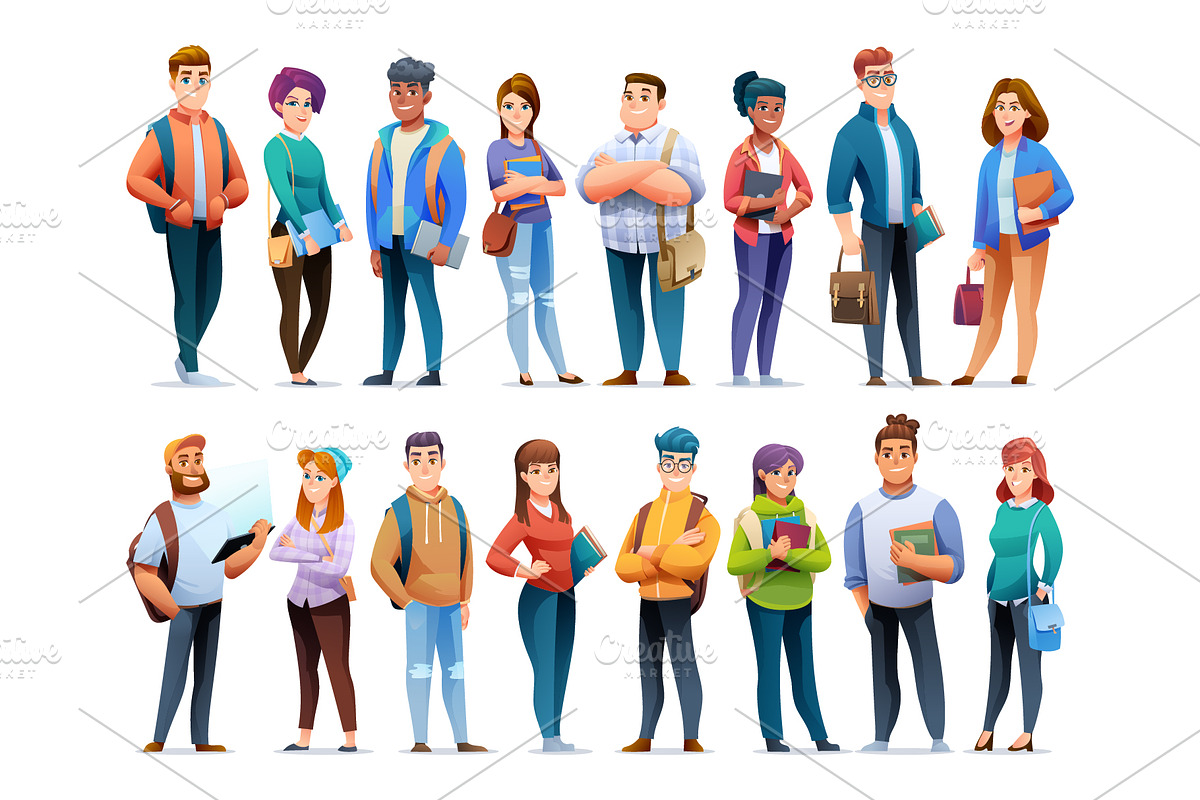 Student Character Collection, a Person Illustration by YG Studio (Photo 2 of 2)