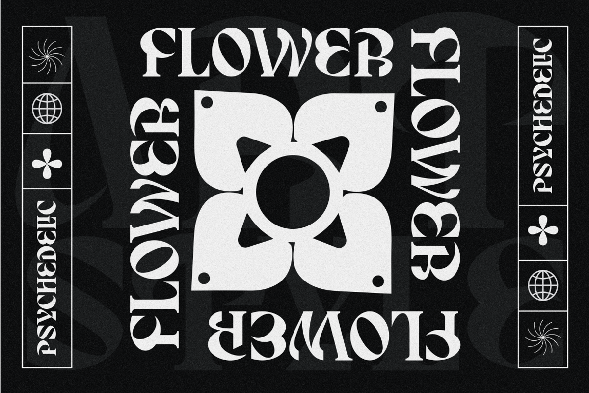 Tarsica - Modern Psychedelic Font, a Serif Font by MaikoHatta (Photo 5 of 9)