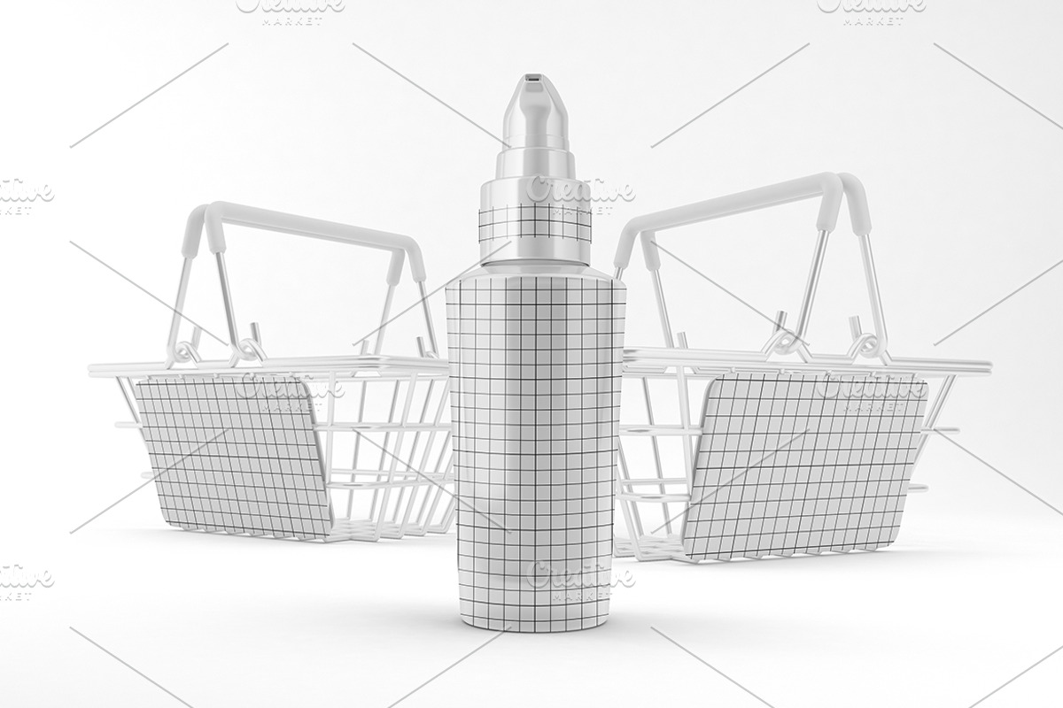 Shopping Pump Bottle Mockup, a Packaging Mockup by Qaleb Studio (Photo 1 of 2)