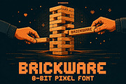 Brickware - Thick Pixel Font, a Sans Serif Font by HipFonts (Thumbnail 8 of 8)