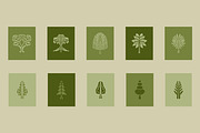 30 Tree PNG SVG Vector Clips, a Decorative Illustration by Anada Arty (Thumbnail 1 of 3)