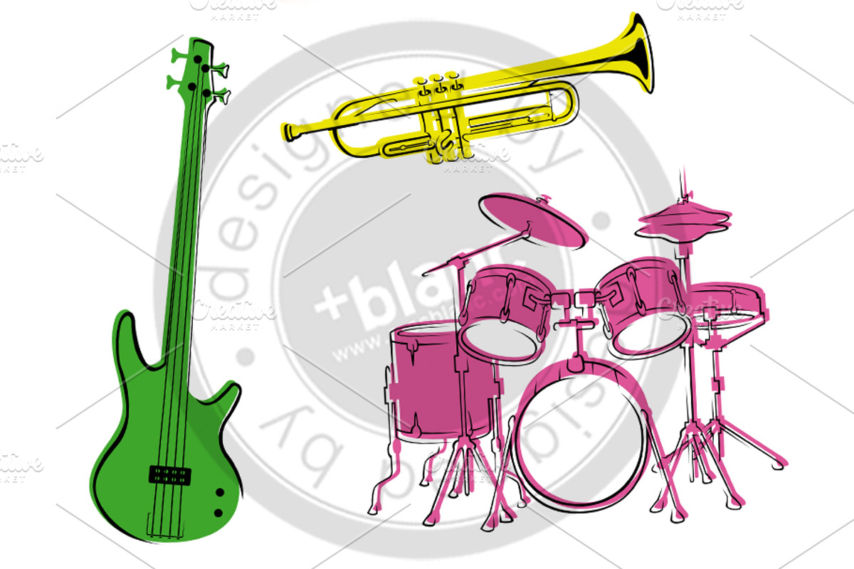 Musical instruments, an Illustration by mesblanc (Photo 5 of 5)