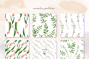Blooming tulips. Watercolor set, a Pattern Graphic by Ola_Vola (Thumbnail 4 of 9)
