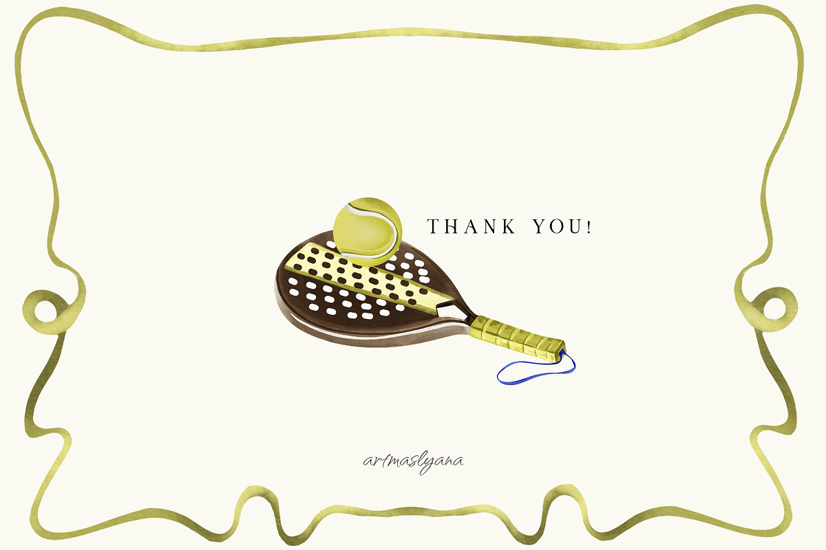 Padel Tennis - Clipart & Patterns, a Sport Illustration by ArtMaslyana (Photo 8 of 8)